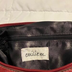 Emilie M. Red Cosmetic Bag